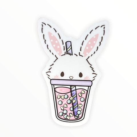 Cute Bunny Boba Sticker (#261) - Artistic Flavorz