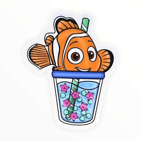 Cute Fish Boba Sticker (#320) - Artistic Flavorz