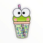 Cute Frog Boba Sticker (#151) - Artistic Flavorz