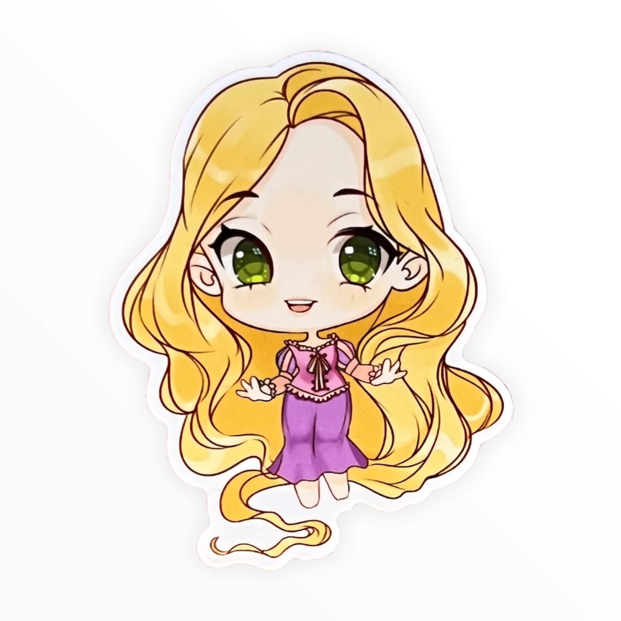 Cute Lanterns Princess Sticker (#410) - Artistic Flavorz
