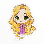 Cute Lanterns Princess Sticker (#410) - Artistic Flavorz