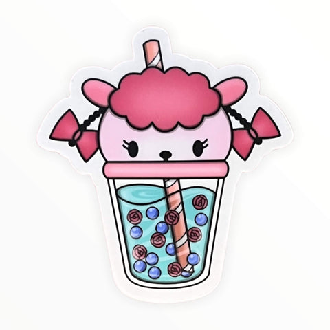 Cute Pinky Boba Sticker (#272) - Artistic Flavorz