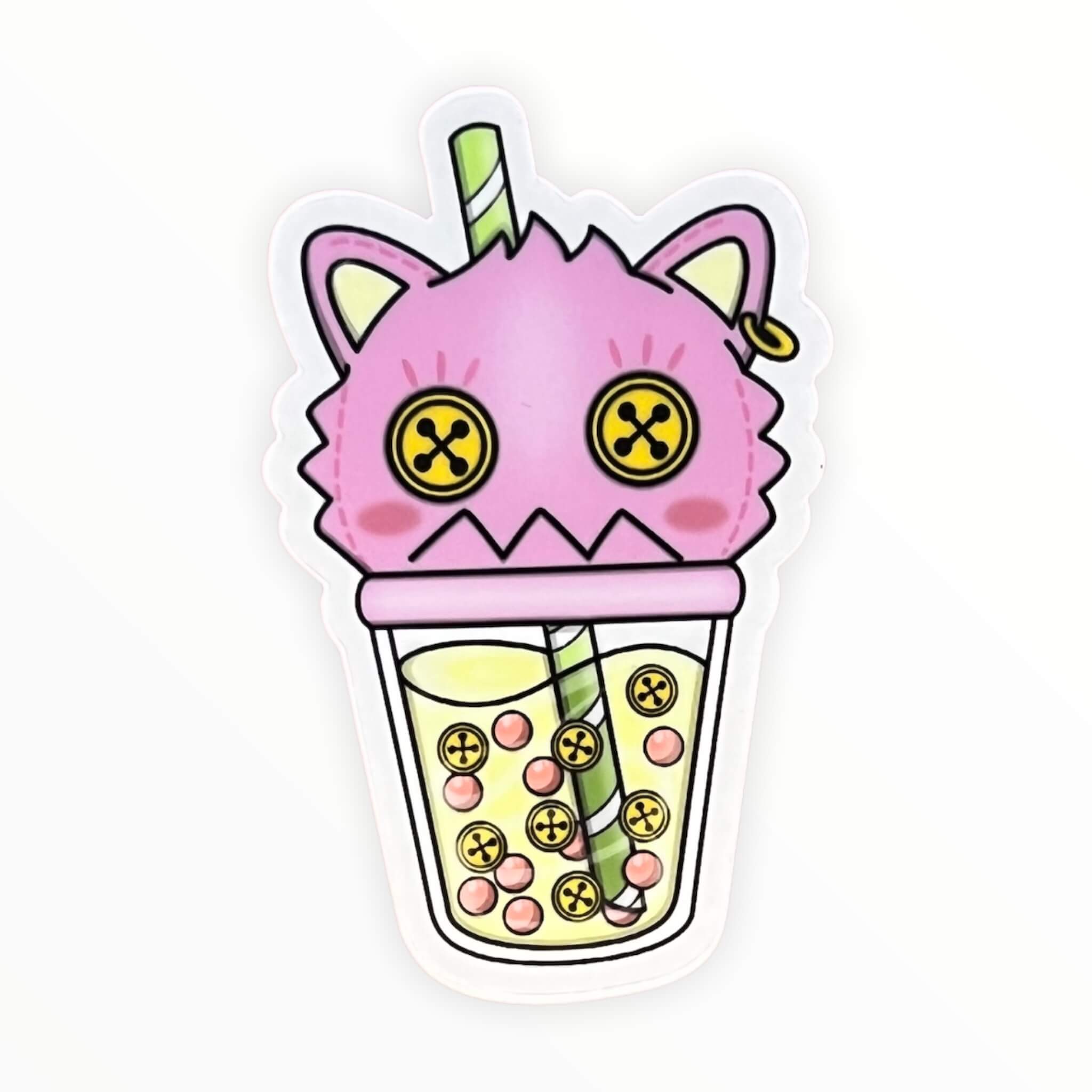 Cute Voodoo Doll Boba Sticker (#269) - Artistic Flavorz