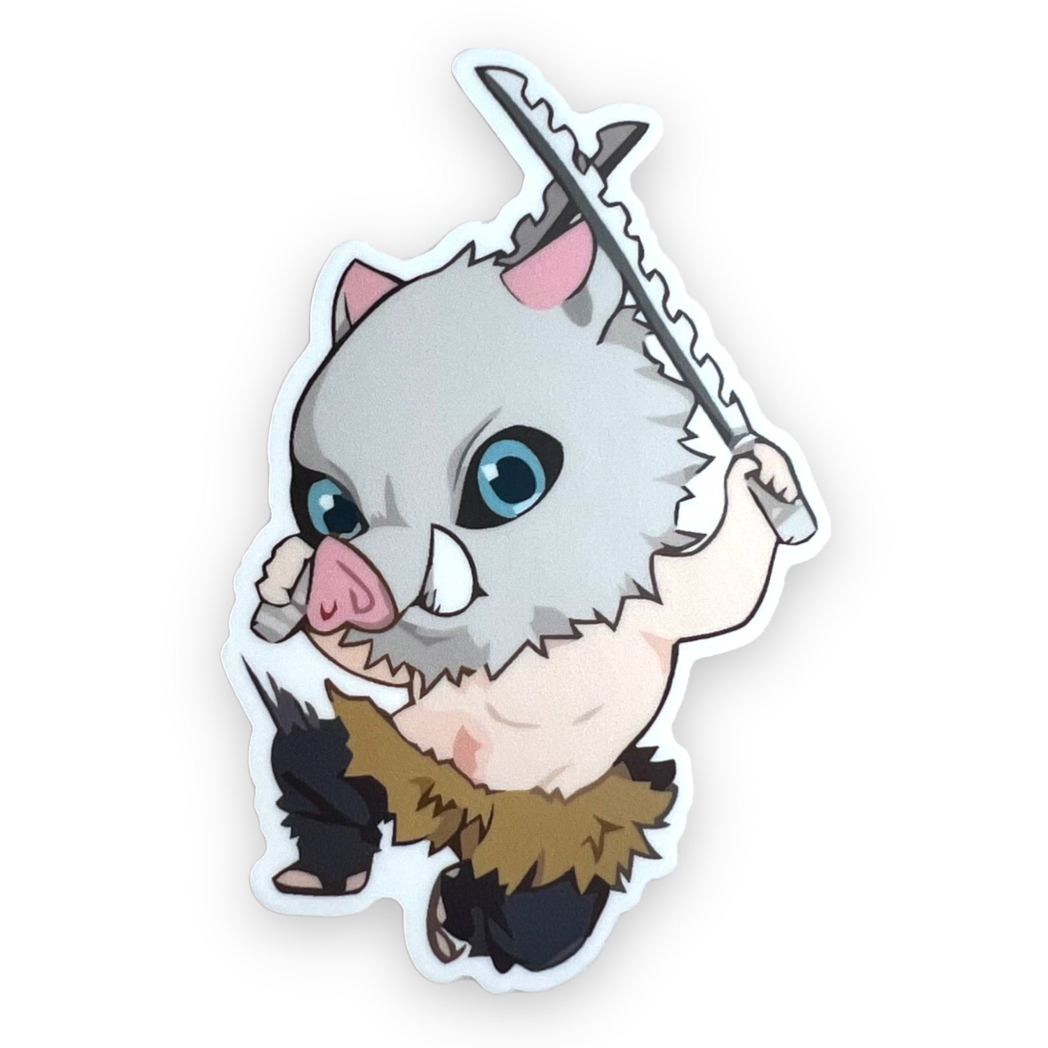 Chibi Pig Face Posing DS Sticker (#701) - Artistic Flavorz