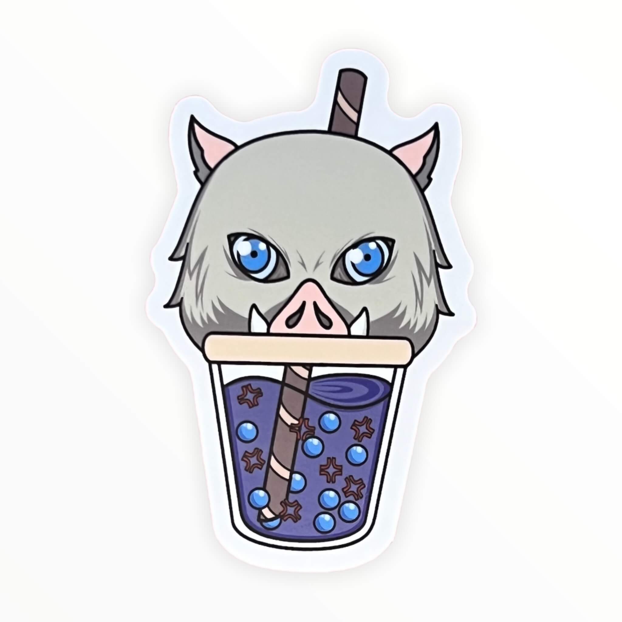 DS Pig Face Boba Sticker (#330) - Artistic Flavorz