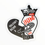 Dalmation Dame Broken Heart Sticker (#326)