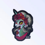 Dia de Los Muertos Unicorn Sticker -Dark Bust (#93) - Artistic Flavorz