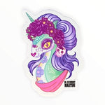 Dia de Los Muertos Unicorn Sticker - Pastel Bust (#95) - Artistic Flavorz
