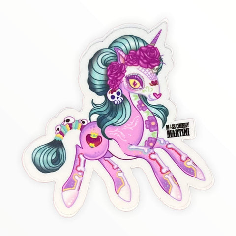 Dia de Los Muertos Unicorn Sticker - Pastel (#96) - Artistic Flavorz