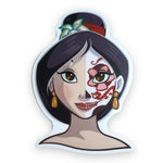 Day of the Dead Warrior Princess Sticker (#619) - Artistic Flavorz
