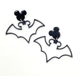 Halloween Mouse Bat Acrylic Earrings - Artistic Flavorz