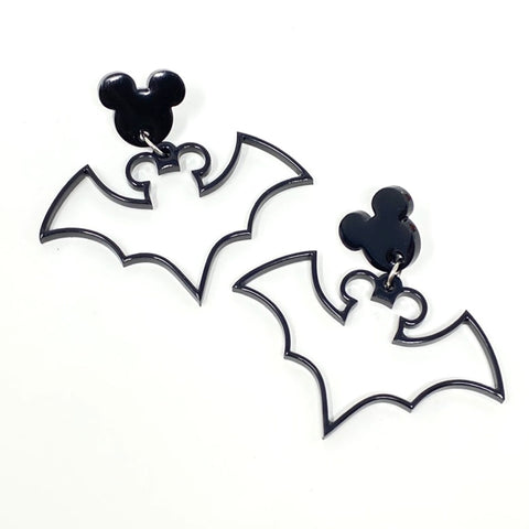 Halloween  Mickey Bat Earrings Acrylic