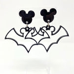 Halloween Mouse Bat Acrylic Earrings - Artistic Flavorz