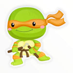 Funny Orange Teen Turtle Sticker (#473)