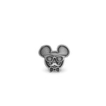 Oh So Fancy Metal Mouse Enamel Pin - Ant. Silver - Artistic Flavorz
