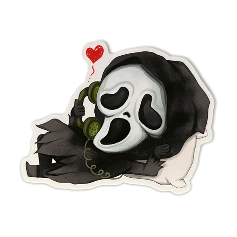 Horror Cutie: Ghost Phone Sticker (#315) - Artistic Flavorz