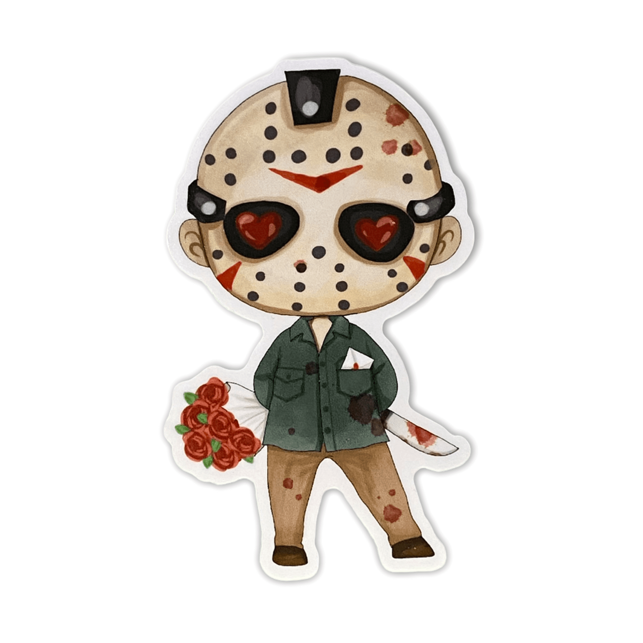 Horror Cutie: Masked Love Sticker (#312) - Artistic Flavorz