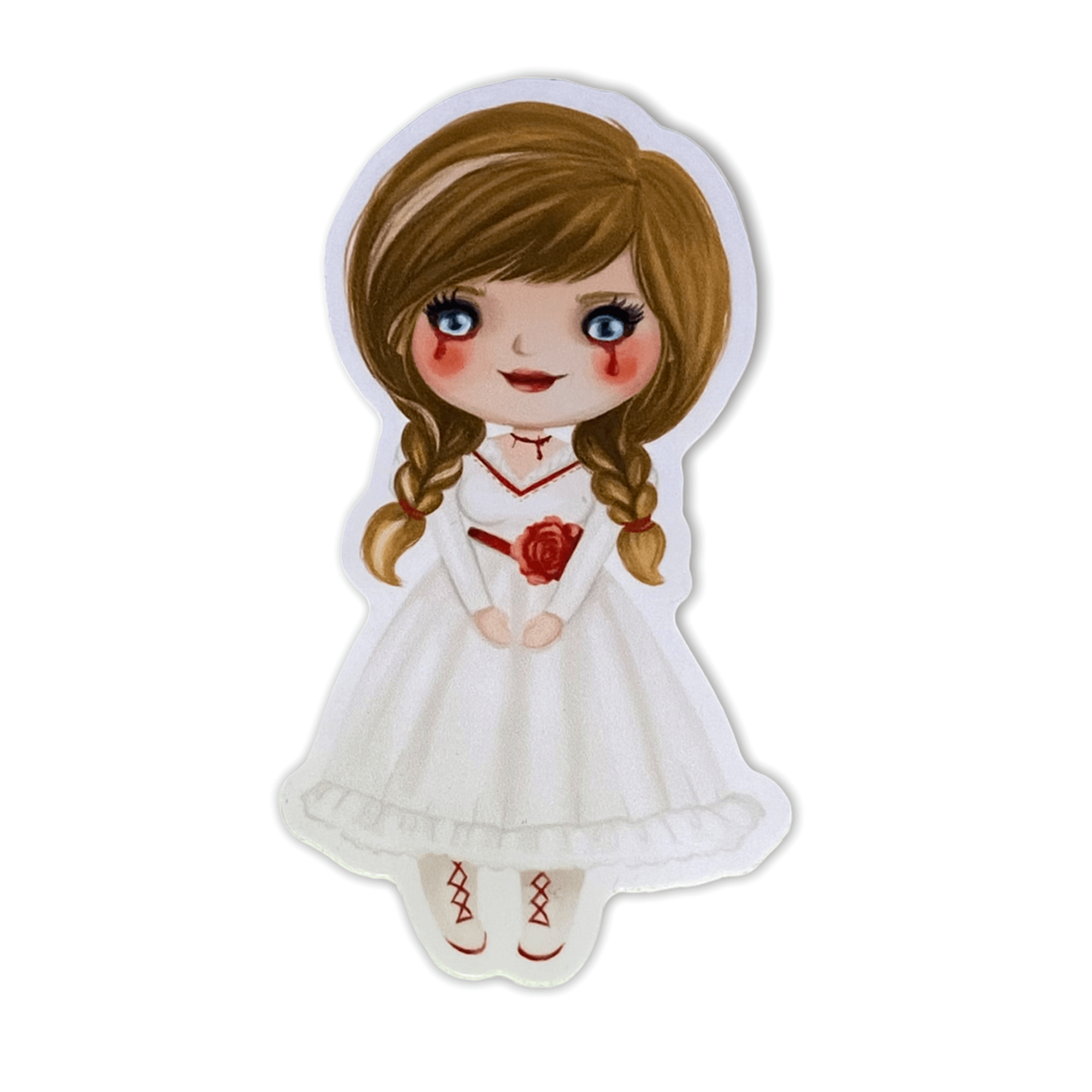 Horror Princess: Cold Creepy Doll Sticker (#306) - Artistic Flavorz