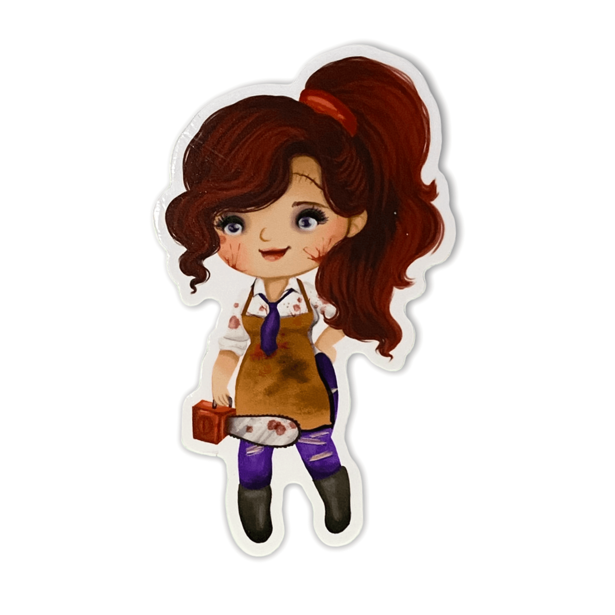 Horror Princess: Strong Chainsaw Sticker (#297) - Artistic Flavorz
