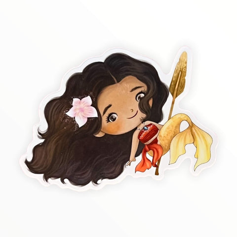 Island Princess Mermaid Sticker (#209) - Artistic Flavorz