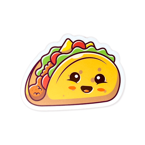 Kawaii Taco Sticker (#504)