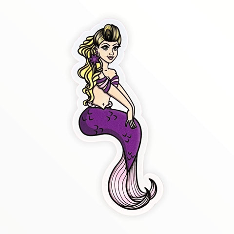 Lanterns Princess Pinup Mermaid Sticker (#109) - Artistic Flavorz
