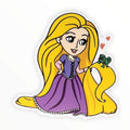 Lanterns Princess with Long Hair Sticker (#421) - Artistic Flavorz