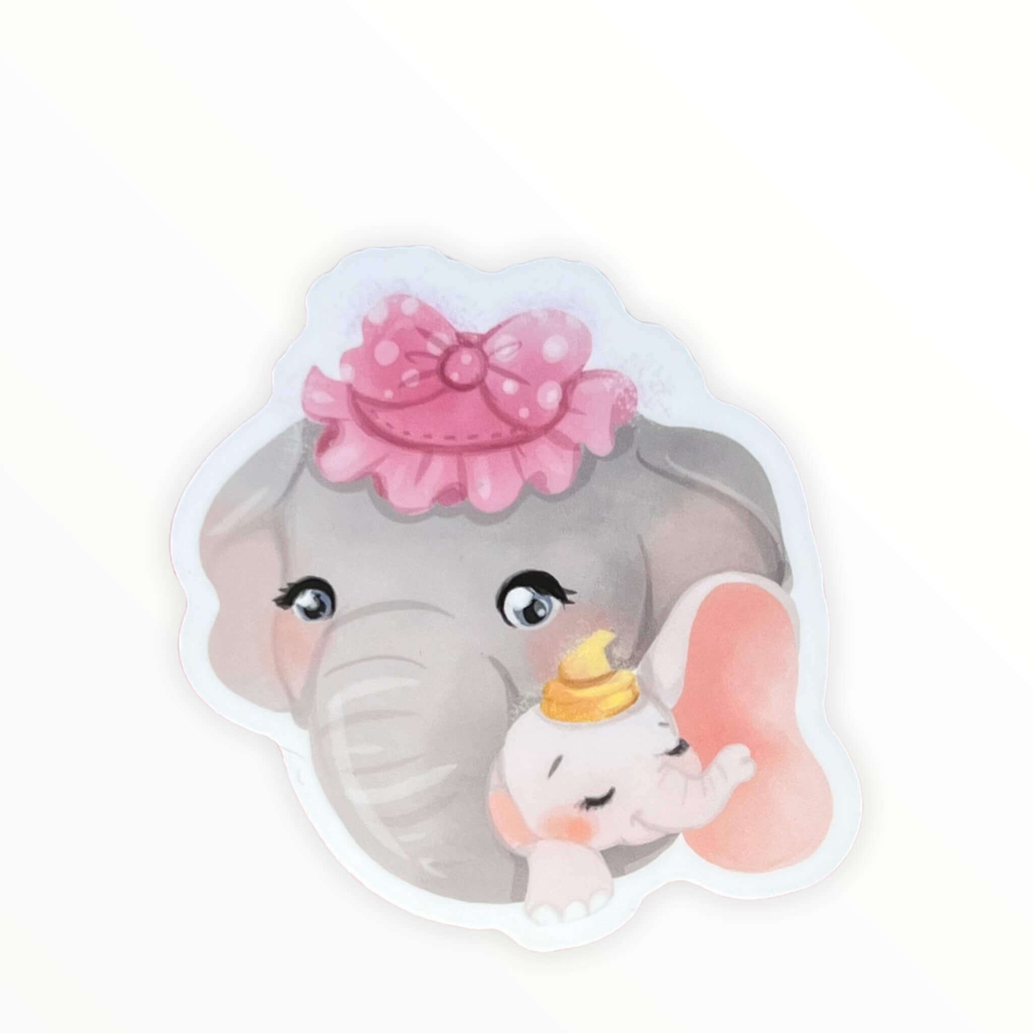 Mama and Baby Elephant Sticker (#485) - Artistic Flavorz