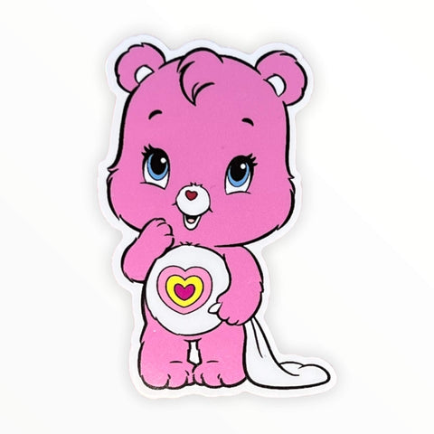 Pink Heart Bear Sticker (#479) - Artistic Flavorz