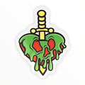 Poison Heart Dagger Sticker (#113) - Artistic Flavorz
