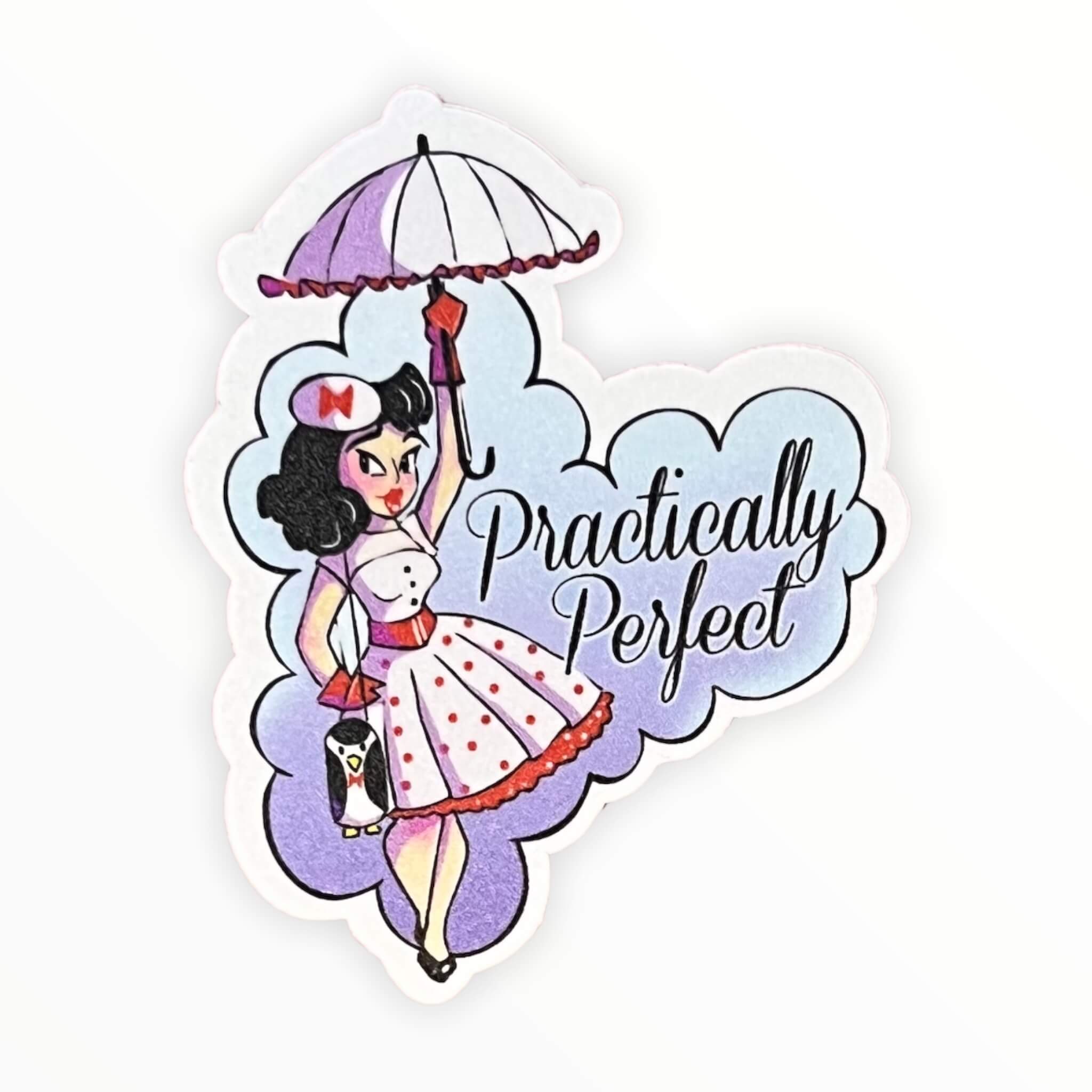 Practically Perfect Dapper Doll Sticker (#76) - Artistic Flavorz