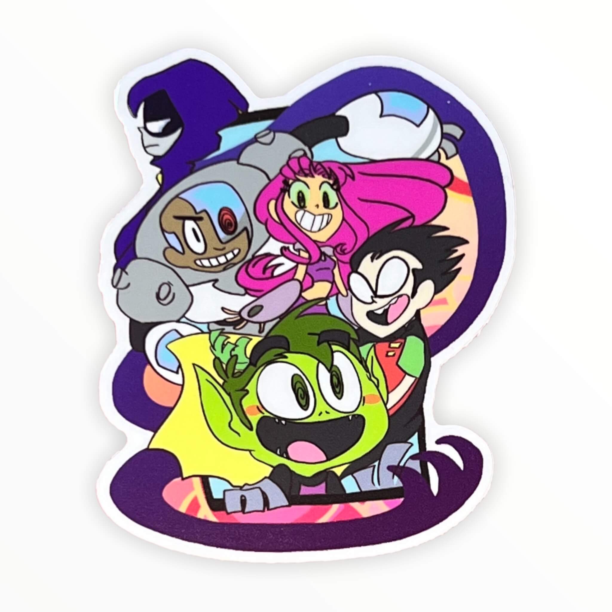 Purple Teenage Superheroes Sticker (#389) - Artistic Flavorz