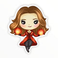 Red Witch Sticker (#383) - Artistic Flavorz