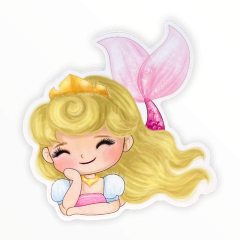 Resting Princess Mermaid Sticker (#207)