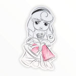 Sketched Resting Princess Pink Sticker (#403)