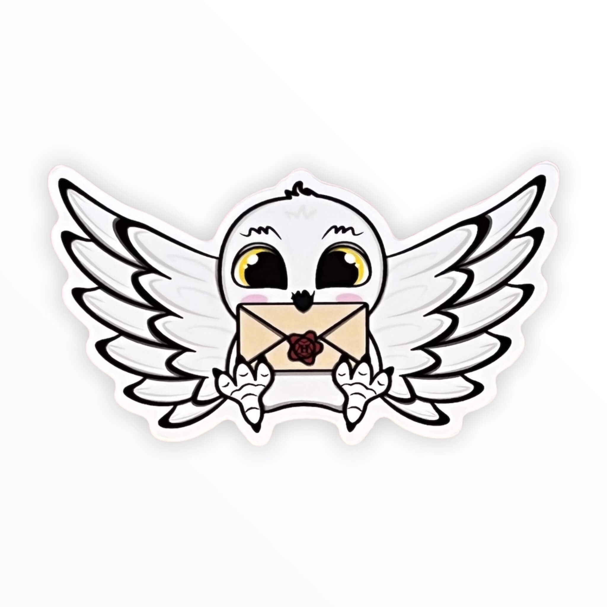 Snow Owl Sticker (#105) - Artistic Flavorz
