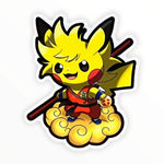 Super Saiyan Lightning Cutie Sticker (#465)