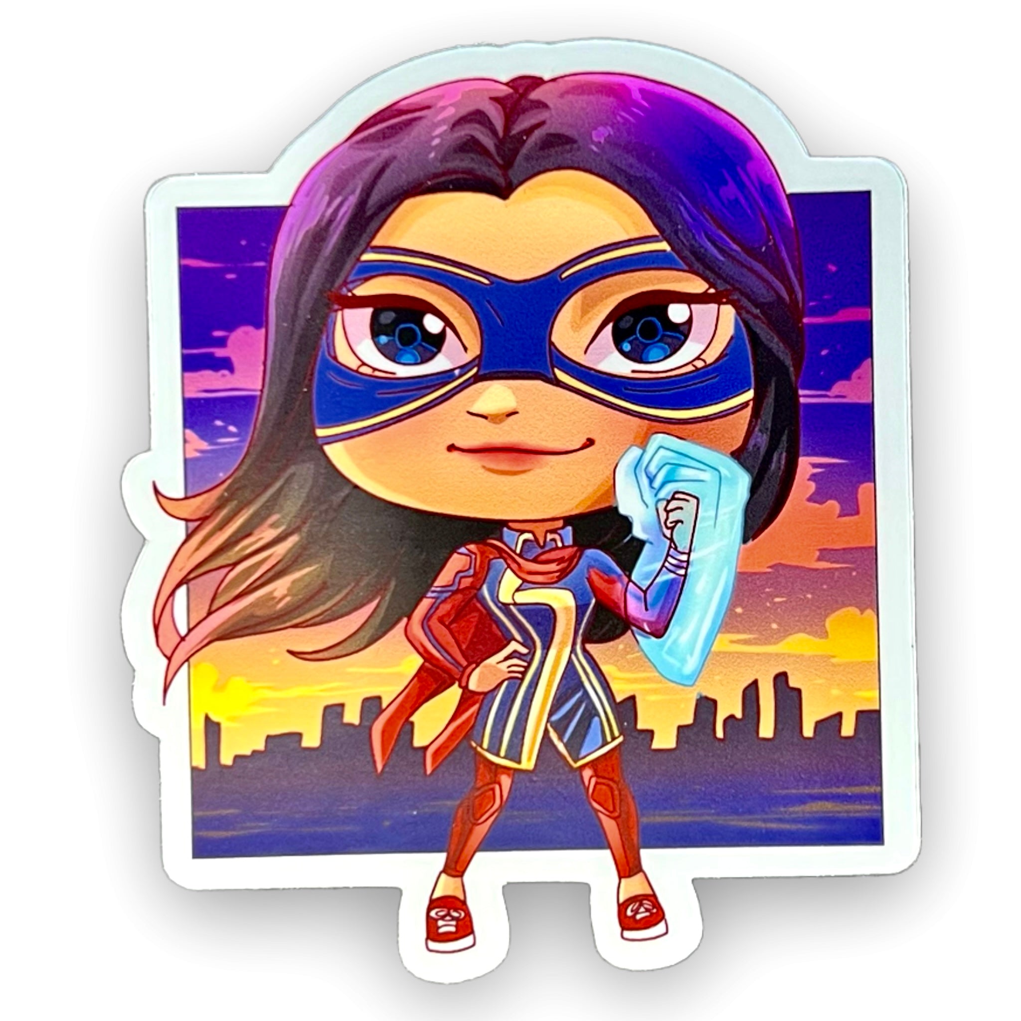 Superhero Diamond Girl Sticker (#913) - Artistic Flavorz