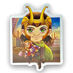 Mischievous god with Brother Toy Sticker (#910) - Artistic Flavorz
