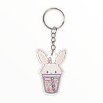 Cute Bunny Boba Acrylic Keychain