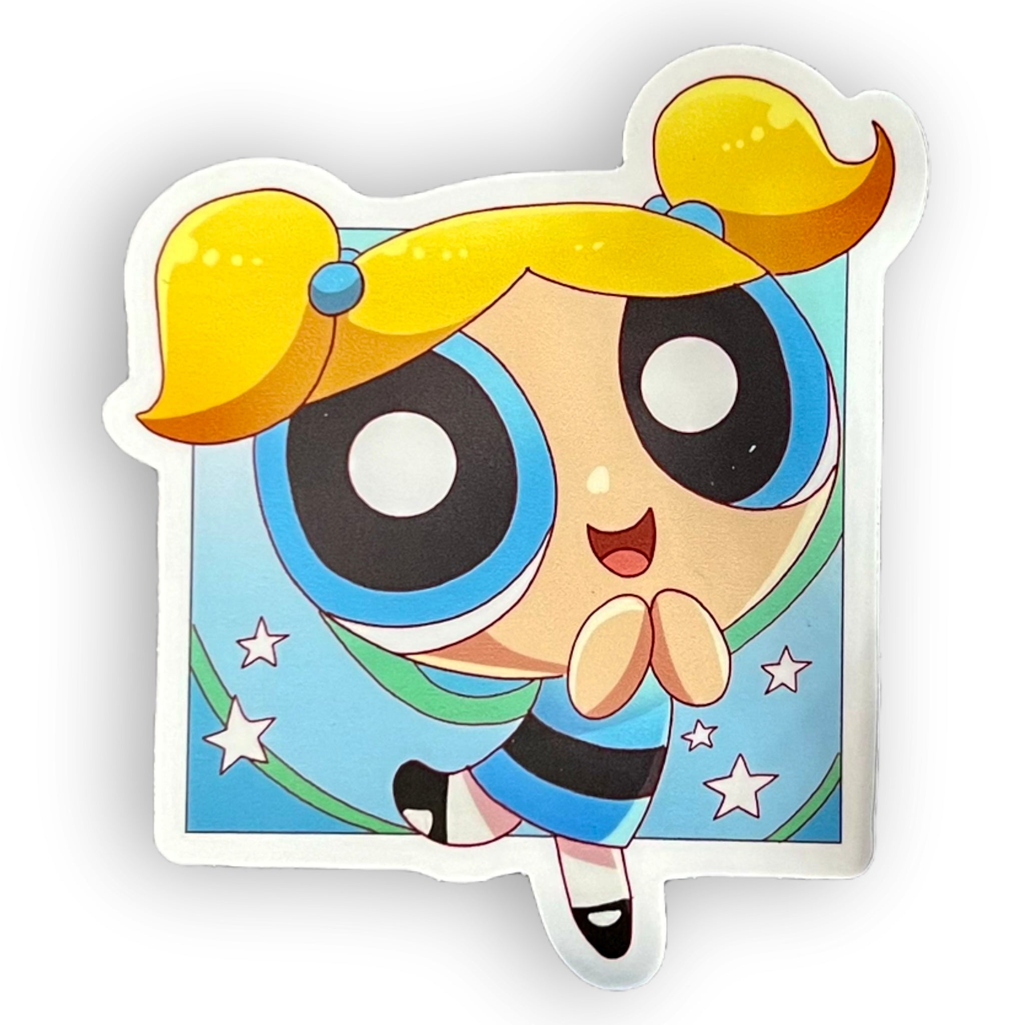 Power Trio Blue Girl Sticker (#869) - Artistic Flavorz