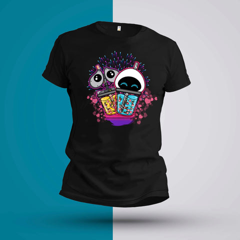 Robot Love Boba T-Shirt - Artistic Flavorz
