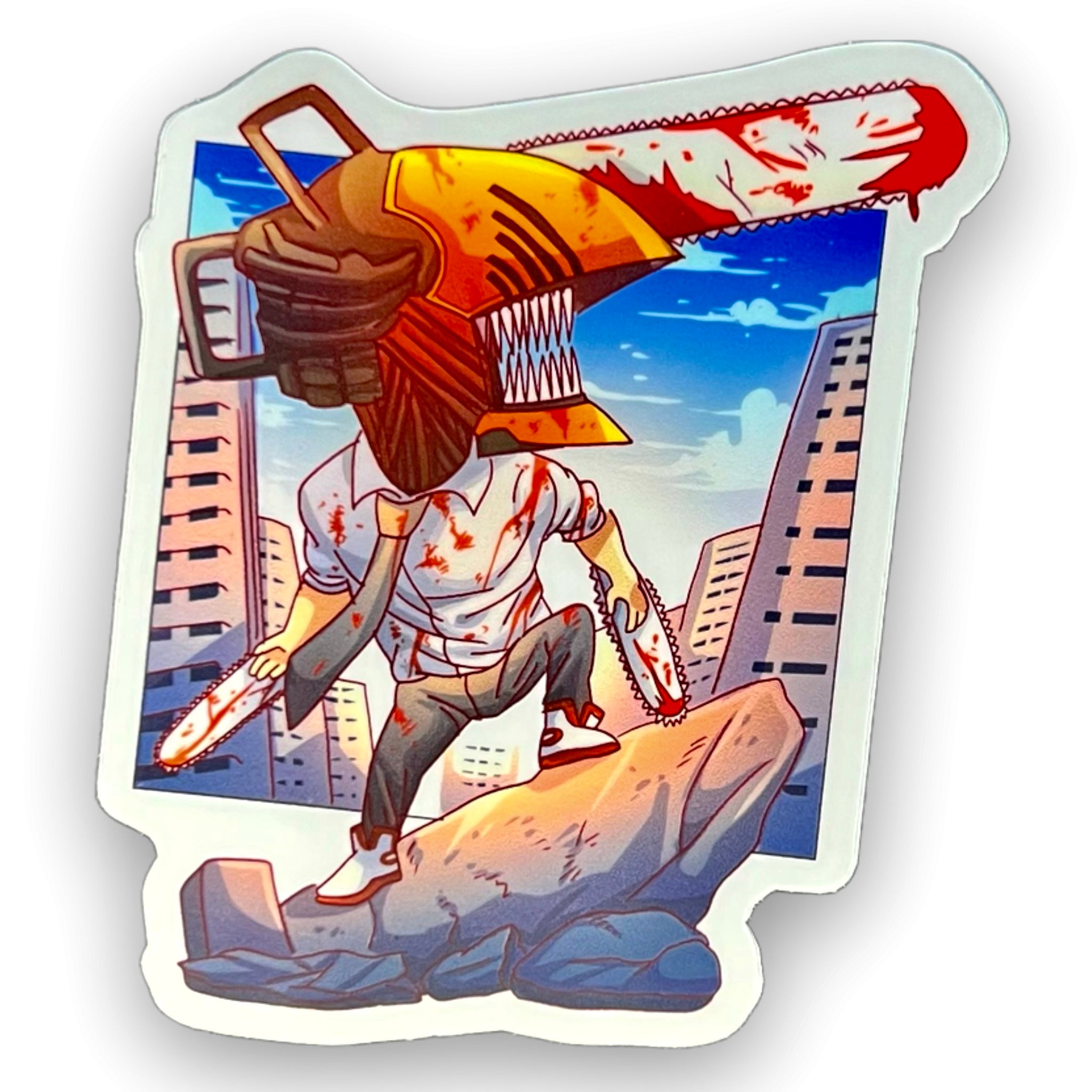 Saw Face Guy Sticker (#916) - Artistic Flavorz