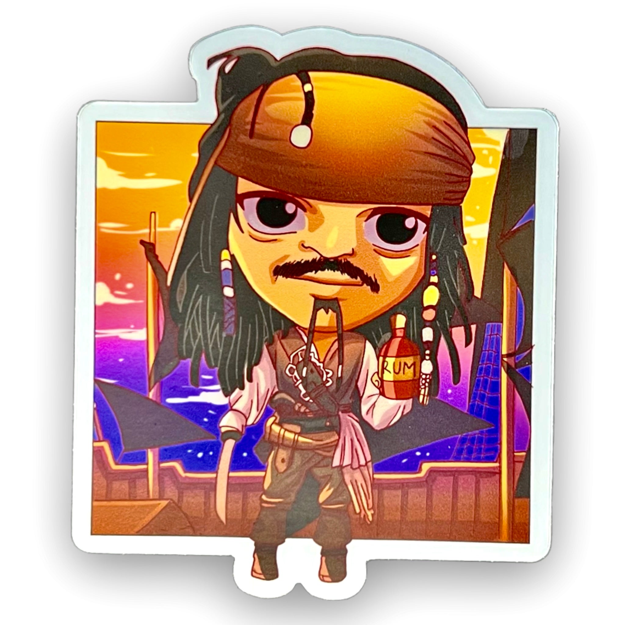 Pirate Captain Sticker (#915) - Artistic Flavorz